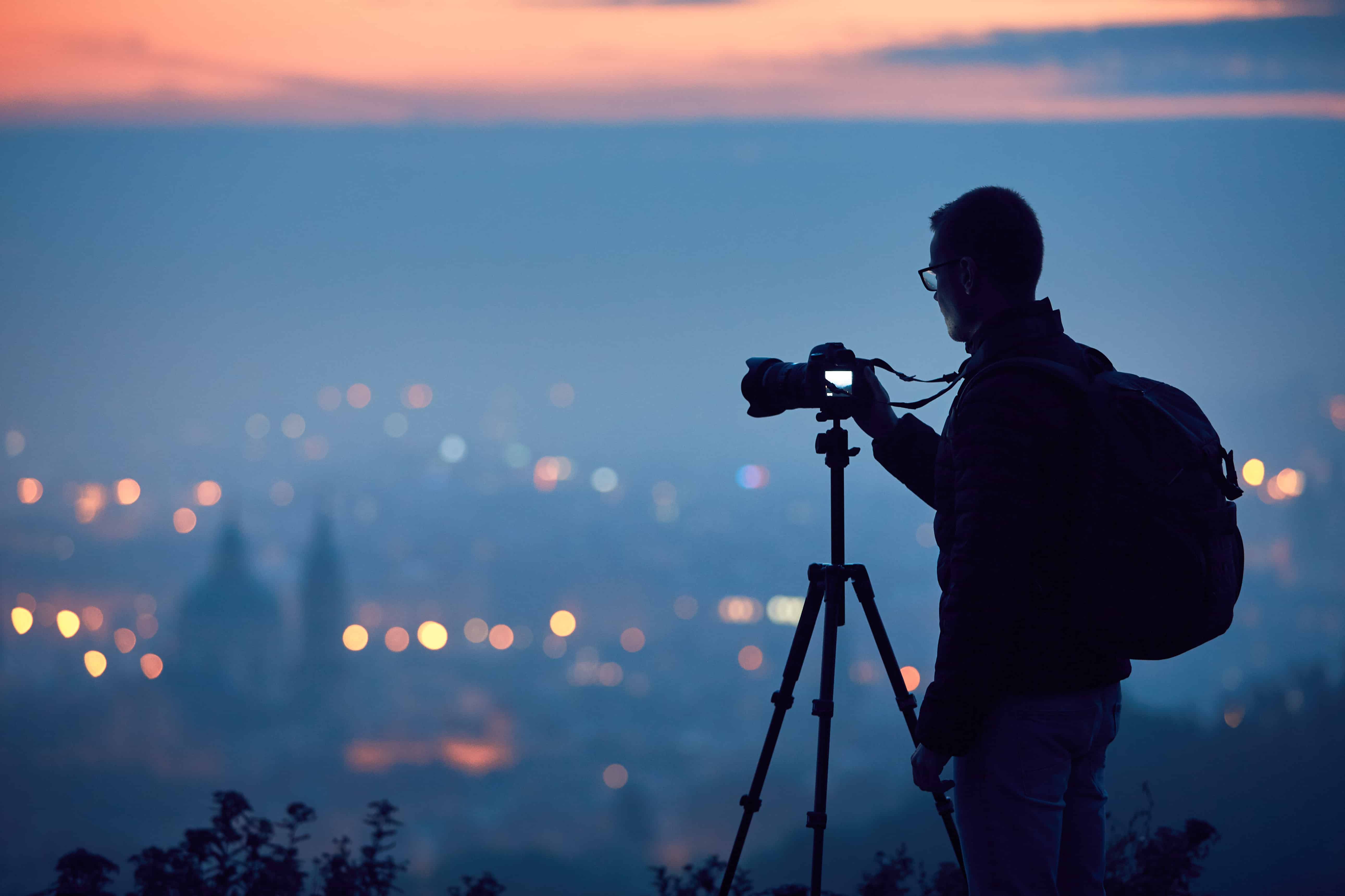 photographe durant la nuit